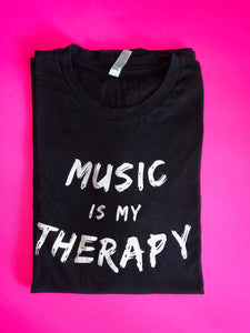 WOMEN'S MUSIC IS MY THERAPY TEE